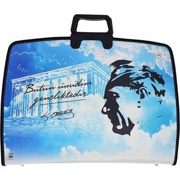Abka Art Atatürk Baskılı 38x55 cm Proje Çantası