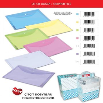 Abka Kırmızı 12'li Paket A4 Çıtçıtlı Evrak Dosyası