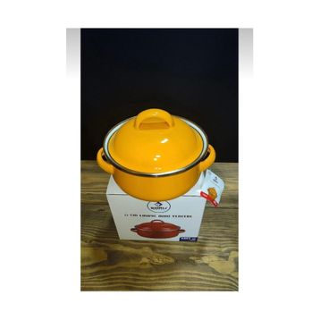Abnturk 12 Cm Sarı Emaye Mini Tencere