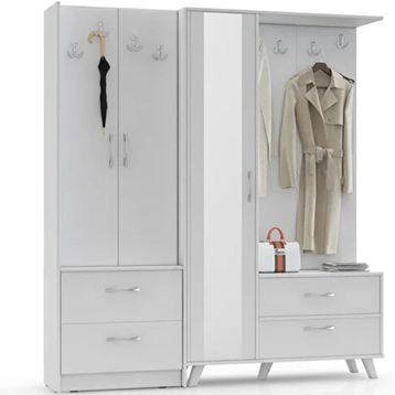 Abre VM-342348 Beyaz Portmanto