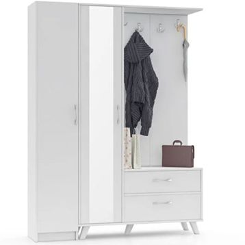 Abre VM-34342 Beyaz Portmanto