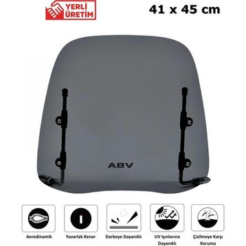 ABV Universal 41x45 cm Bağlantı Ekipmanlı Füme Siperlik