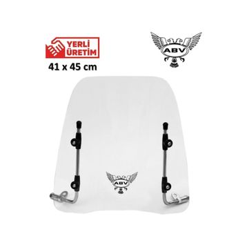 ABV Universal 41x45 cm Bağlantı Ekipmanlı Şeffaf Siperlik