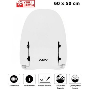ABV Universal 60x60 cm Bağlantı Ekipmanlı Şeffaf Siperlik