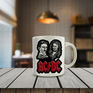 AC DC Nikola Tesla ve Edison Kupa Bardak
