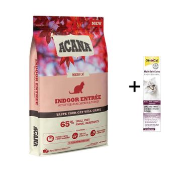Acana Indoor Entree Tavuk ve Hindili Kısırlaştırılmış 1.8 kg Kedi Maması + Gimcat Malt Extra 100 gr Vitamin