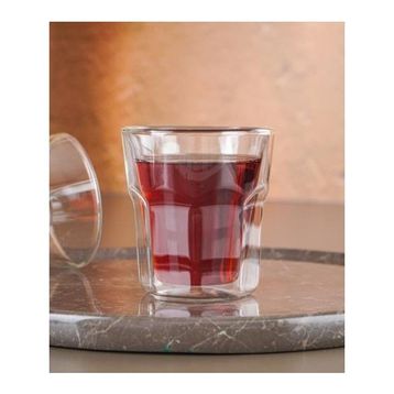 Acar 115 250 ml Çift Cidarlı Cam Bardak