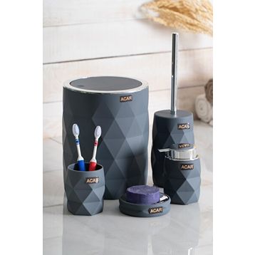 Acar Astoria Gri 5 Parça Banyo Seti