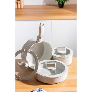 Acar BFT-05945 Ultimate Pro 7 Parça Siyah Renk Döküm Tencere Seti