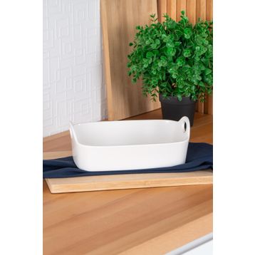 Acar Bianco 25 cm Perla Dikdörtgen Kulplu Kase