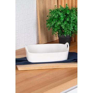 Acar Bianco 25 cm Perla Dikdörtgen Kulplu Kase