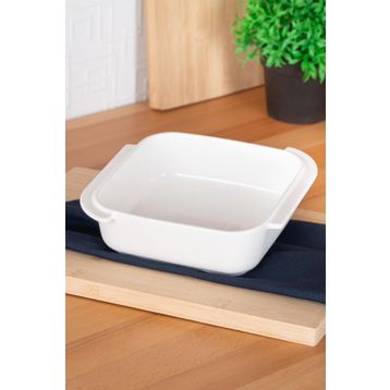 Acar Bianco Perla 19.5 cm Beyaz Kare Fırın Kabı