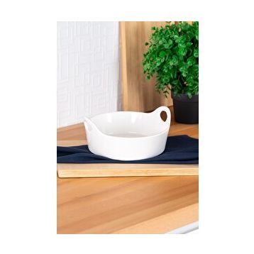 Acar Bianco Perla 21 cm Oval Kulplu Kase