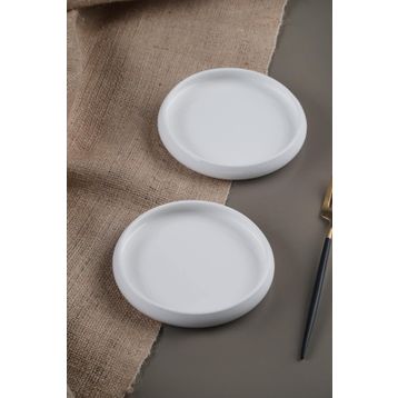 Acar Bianco Perla Porselen 14 cm Yuvarlak Tabak