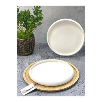 Acar Bianco Perla Porselen 23.5x2.5 cm Yuvarlak Tabak