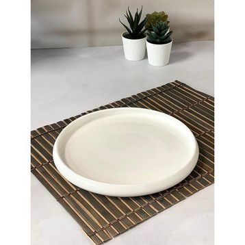 Acar Bianco Perla Porselen 23.5x2.5 cm Yuvarlak Tabak