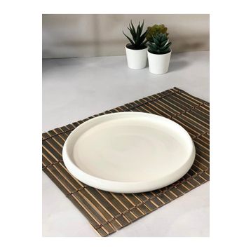 Acar Bianco Perla Porselen 23.5x2.5 cm Yuvarlak Tabak