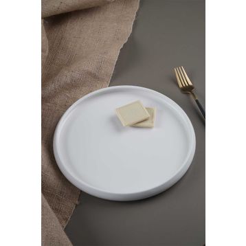 Acar Bianco Perla Porselen 26,8x2,5 cm 1 Adet Yuvarlak Tabak