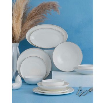 Acar Daphne Silver 12 Kişilik 57 Parça Yemek Takımı