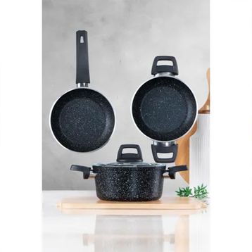 Acar Easy Cook 4 Parça Granit Tencere Seti