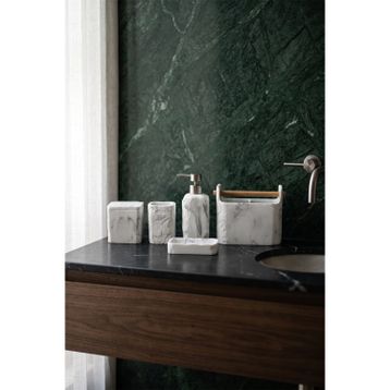 Acar Laduree Beyaz 5 Parça Banyo Aksesuar Seti