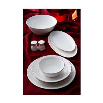 Acar POR-07121/1 Rienna Gold 6 Kişilik 29 Parça Beyaz Yemek Takımı