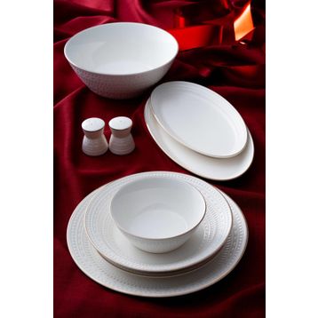 Acar POR-07121/1 Rienna Gold 6 Kişilik 29 Parça Beyaz Yemek Takımı