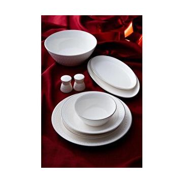 Acar POR-07122/1 Rienna Silver 6 Kişilik 29 Parça Beyaz Yemek Takımı