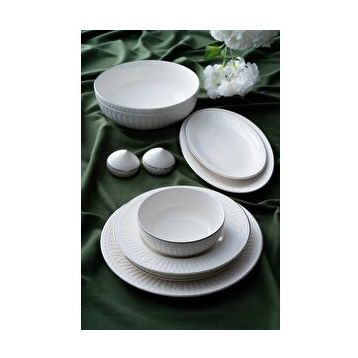 Acar POR-07125/1 Doralie Silver 6 Kişilik 29 Parça Beyaz Yemek Takımı