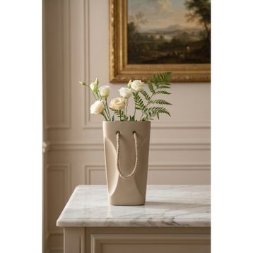 Acar Terra Luxe Çanta Model 32 cm Krem Vazo