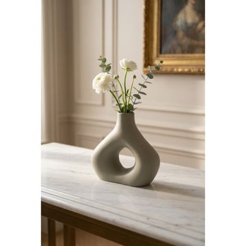 Acar Terra Luxe Dalgalı Yeşil 21 cm Halka Vazo