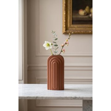 Acar Terra Luxe Turuncu 34 cm Iskandinav Vazo
