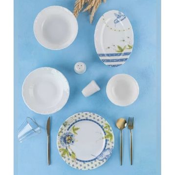 Acar XTL-05611 Sunflower 6 Kişilik 23 Parça Porselen Yemek Takımı