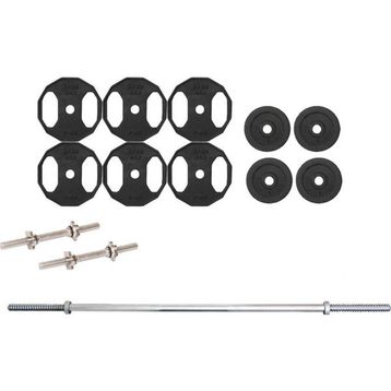 ACD Spor 50 kg Döküm Ağırlık Halter Dambıl Seti 120 cm Uzun Barlı Set