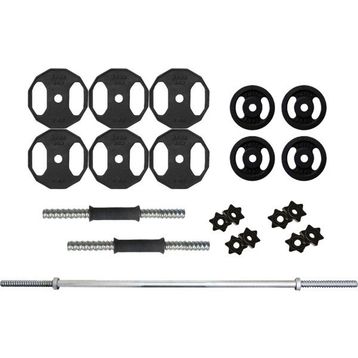 ACD Spor 50 kg Döküm Ağırlık Halter Dambıl Seti 120 cm Uzun Barlı Set