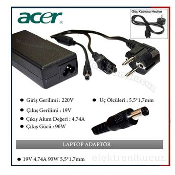 Acer Aspire 5580 Sarj Adaptörü