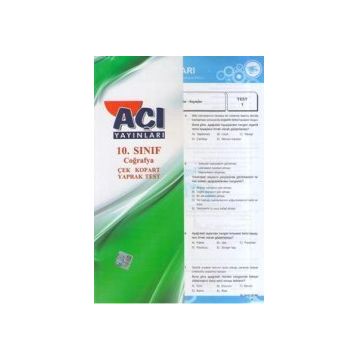 Açı Yayınları 10.Sınıf Coğrafya Yaprak Test