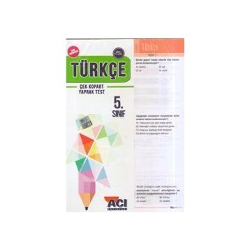 Açı Yayınları 5.sınıf Türkçe Yaprak Test