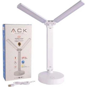 ACK AF11-10018 Beyaz Şarj Edilebilir Masa Lambası