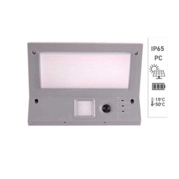 ACK AG60-07851 Beyaz Hareket Sensörlü Solar Duvar Apliği