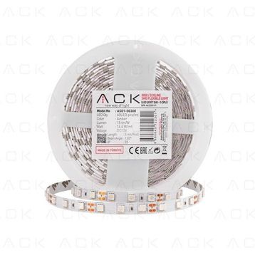 ACK AS01-00300 14.4W 12V 3000K Günışığı Üç Çipli 60 Ledli Silikonsuz Şerit Led