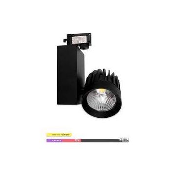 ACK Cob Led 3000 K 30 W Siyah Gövde Gün Işığı Monofaze Ray Armatürü