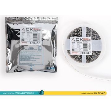 ACK Üç Çip 60 Ledli 4000 K Ilık Beyaz 15 Lümen 12 V 14.4 W 5 m Şerit Led