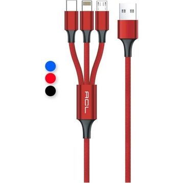 ACL ACK-47 Metal Lightning Type-C Mikro Usb Kablo