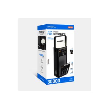ACL Pw-112 22.5W Outdoor Hızlı Şarj 30.000 mAh Çoklu Usb Çıkış Siyah Powerbank