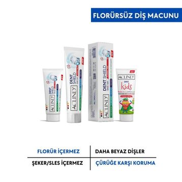 Aclind Dent Shield 15 ml+100 ml+Dent Kids 15 ml Aile Diş Macun Seti