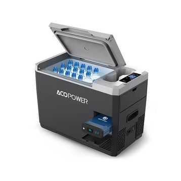Acopower Vx28 12/24/220 Volt Akülü/Kablolu 28 Litre Kompresörlü Outdoor Oto Buzdolabı + Powerbank + Led Lamba