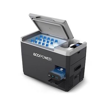 Acopower Vx28 12/24/220 Volt Akülü/Kablolu 28 Litre Kompresörlü Outdoor Oto Buzdolabı + Powerbank + Led Lamba