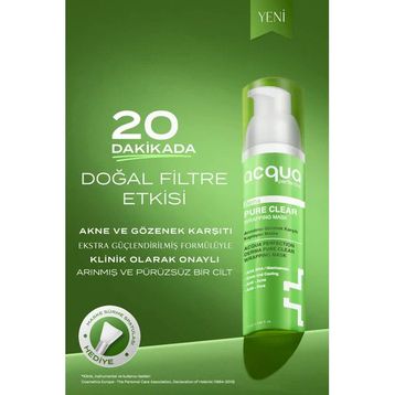 Acqua Perfection Derma Pure Arındırıcı ve Gözenek Sıkılaştırıcı Siyah Nokta Akne Soyulabilir 70 ml Yüz Maskesi