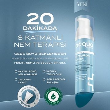 Acqua Perfection Hydratox Hyaluronic Acid Nemlendirici ve Kırışıklık Karşıtı Soyulabilir 70 ml Yüz Maskesi